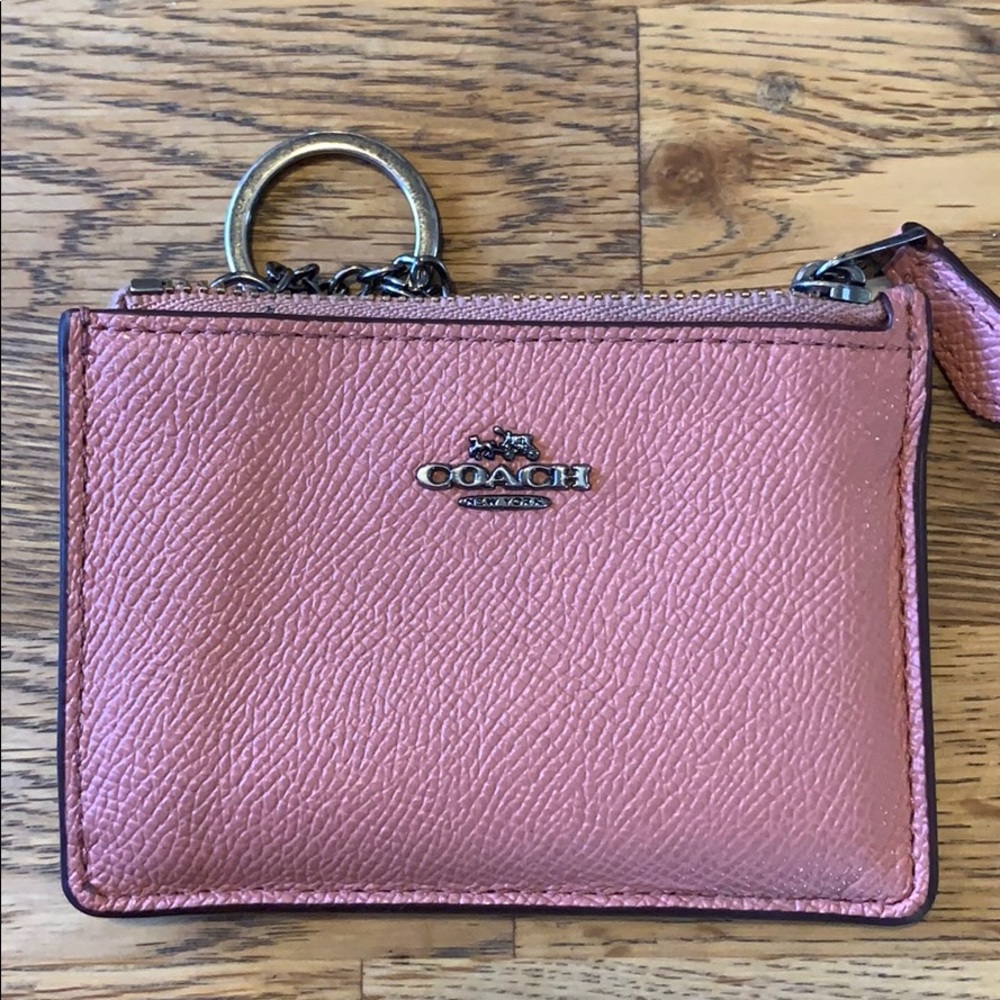 Coach Mini Skinny ID Case Light Blush/Silver
